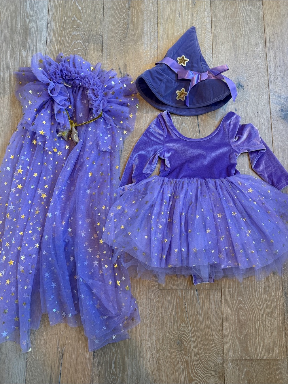 Fancy Shmancy Baby - Purple Whimsical witch, Cape & Hat Costume for Kids
